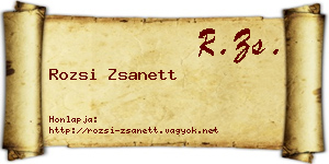 Rozsi Zsanett névjegykártya