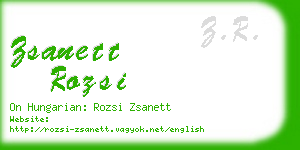 zsanett rozsi business card